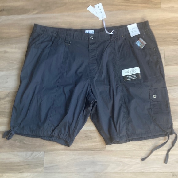 Dash Cargo Short adjustable leg ties charcoal gray comfee flex knit waist 3X - Picture 11 of 17